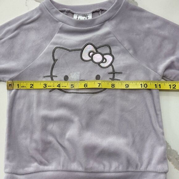 Hello Kitty Toddler Girls Purple Lavender Long Sleeve Soft Velour Sweatshirt 3T - Picture 15 of 16